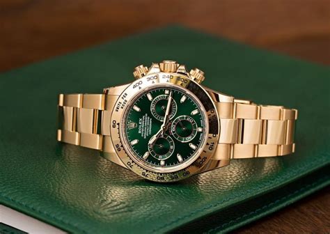 gold rolex green face diamond|Rolex gold watch green face.